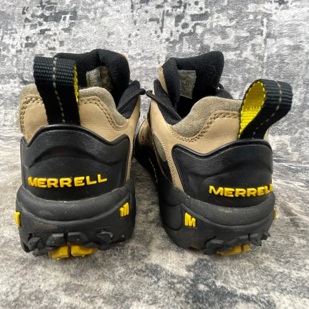 Merrell Womens 8 Reflex Hiking Shoes Birch Yellow Rugged Trail Sneakers - Picture 2 of 9